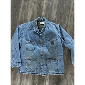 Vintage 80s 90s Carhartt Jacket Chore Coat Blanket Lined L CB0408